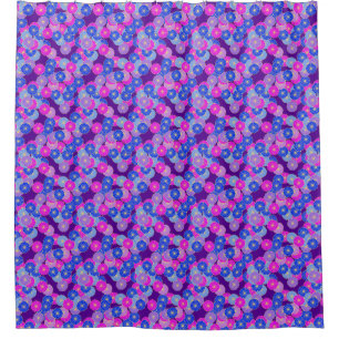 Art Deco flower pattern - violet, blue and purple