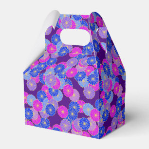Art Deco flower pattern - violet, blue and purple Favor Box