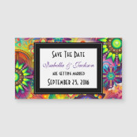 Art Deco Flower PatternWedding Save The Date