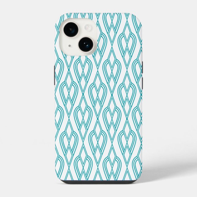 Art Deco Flowerbeds  iPhone Case (Back)