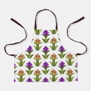 Art Deco Flowers Apron
