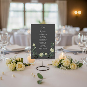 Art deco flowers Table Number Seating Chart