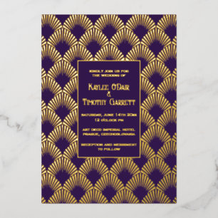 Art Deco Foil Wedding/Anniversary/Party Invitation