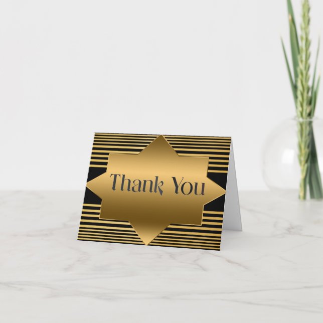 Art Deco Folded Thank You Card (Front)