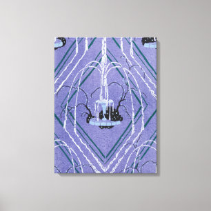 Art Deco Fountain In Blue Canvas Print