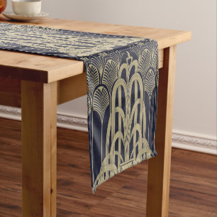 Art Deco Fountain Short Table Runner