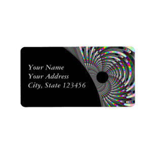 Art Deco Fractal Label