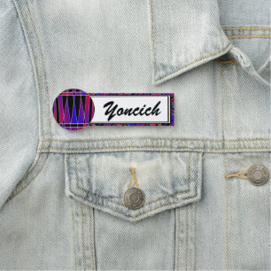 Art Deco 'Fractured' by Kenneth Yoncich Name Tag