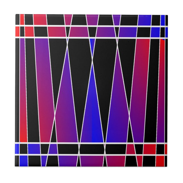 Art Deco 'Fractured' by Kenneth Yoncich Tile (Front)