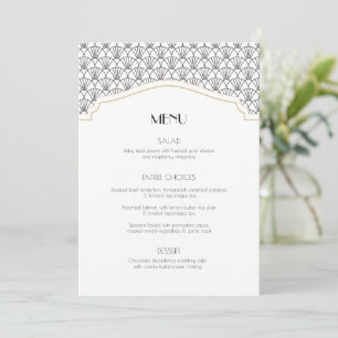 Art Deco Frame Customizable Menu Card
