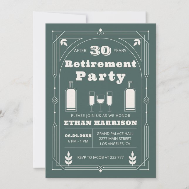 Art Deco Frame  Invitation (Front)