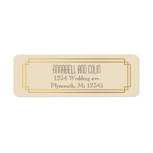 art deco frame label