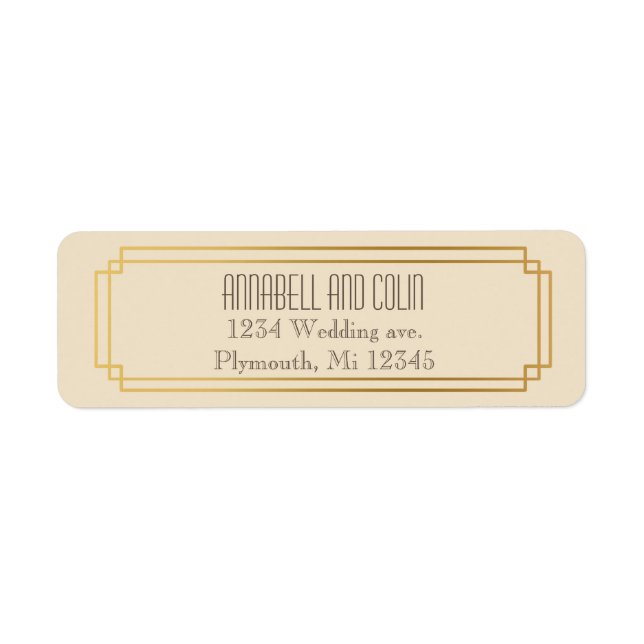 art deco frame label (Front)