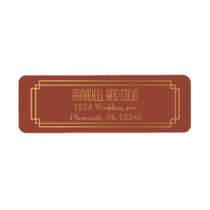 art deco frame label