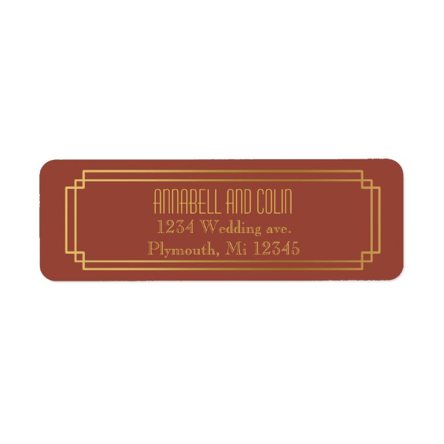 art deco frame label (Front)