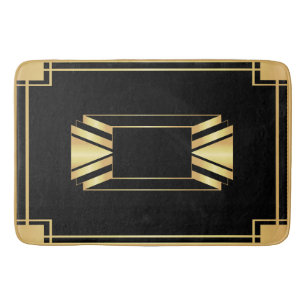 Art Deco Framed Motif Bath Mat