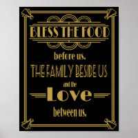 Art Deco Gatsby Bless the food table
