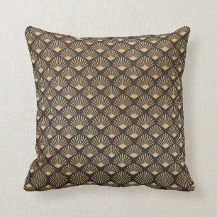 Art Deco Gatsby Fan Pattern Throw Pillow