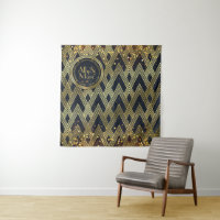 Art Deco Gatsby Glamour Geometric Pattern Monogram