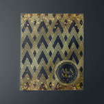 Art Deco Gatsby Glitter Geometric Pattern Monogram Tapestry<br><div class="desc">Add some 1920s glamour to your look with this gorgeous Art Deco design. Geometric pattern in gold glitter against a dark night sky background with glowing stars, golden bokeh lights and sparkling gold confetti make up a vibrant, luxurious design that feels at home in the Roaring Twenties as well as...</div>