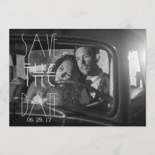 Art Deco Gatsby Save the Date   5x7 Invite Ticket