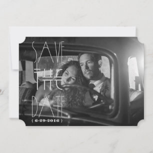 Art Deco Gatsby Save the Date   5x7 Invite Ticket