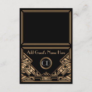 Art Deco Gatsby Style Wedding Escort Place Cards