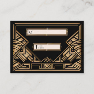 Art Deco Gatsby Style Wedding Escort Place Cards