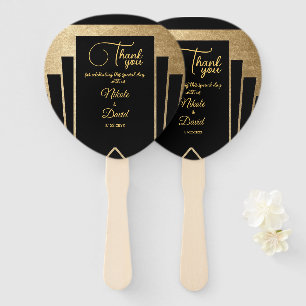 Art Deco Gatsby Wedding  Hand Fan