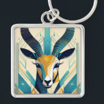 Art Deco Gazelle Keychain<br><div class="desc">Perfect for the Gazelle lover!</div>