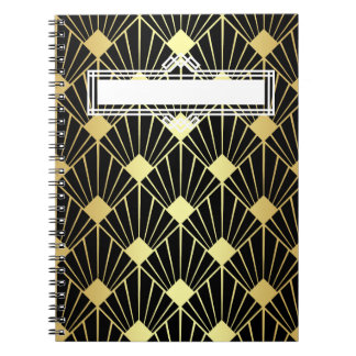 Art Deco Geometric Blank Planner/Calendar Notebook