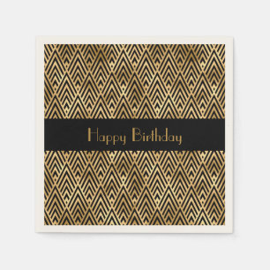 Art Deco Geometric Customizable Party Napkin