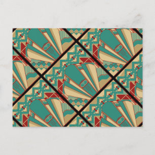 Art Deco Geometric Design Postcard