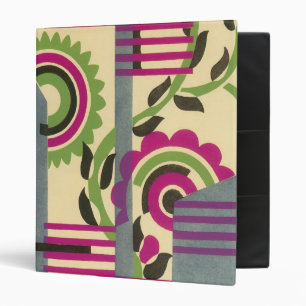 Art Deco Geometric Floral Nature Abstract Binder