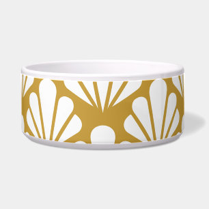 Art Deco, geometric floral seamless pattern.