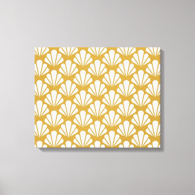 Art Deco, geometric floral seamless pattern. Canvas Print (Front)