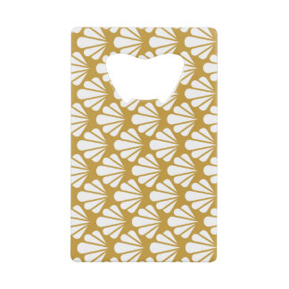 Art Deco, geometric floral seamless pattern. Credit Card Bottle Opener