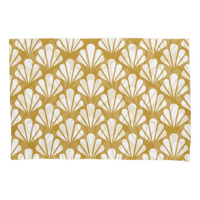 Art Deco, geometric floral seamless pattern. Pillowcase (Front)