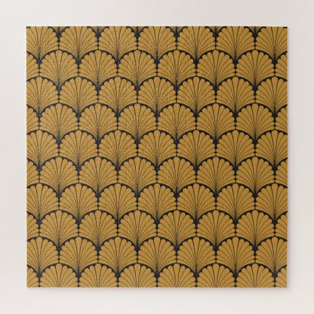 Art Deco Geometric Floral Texture Jigsaw Puzzle (Vertical)