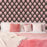 Art Deco Geometric Flower Pattern Wallpaper<br><div class="desc">Immerse yourself in the timeless elegance of this Art Deco-inspired peel and stick wallpaper. The design, featuring graceful black curves forming flower-like patterns against a soft pink backdrop, is a modern interpretation of the classic Art Deco style. This wallpaper is perfect for those who appreciate the blend of contemporary and...</div>