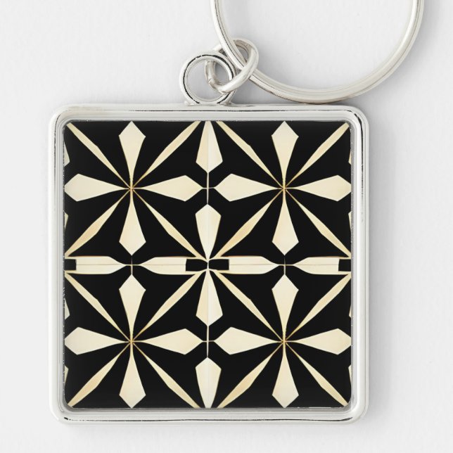 Art Deco Geometric Keychain (Front)