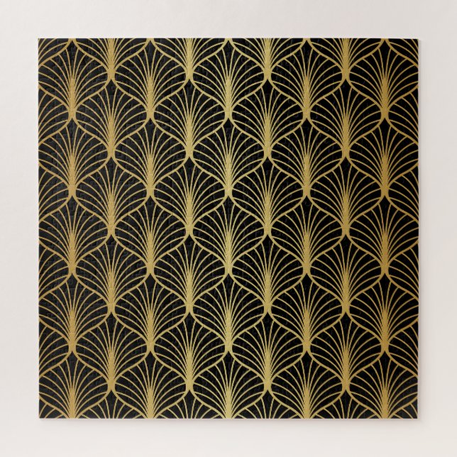 Art Deco Geometric Luxury Pattern Jigsaw Puzzle (Vertical)