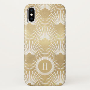 Art-deco geometric pattern gold on white Case-Mate iPhone case