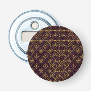 Art Deco geometric pattern with gold diamond shape Bottle Opener