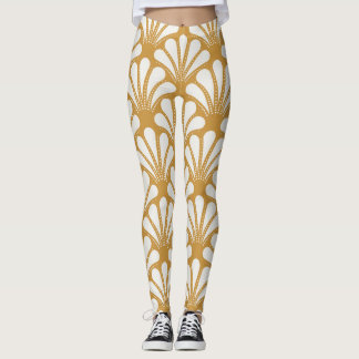 Art Deco Geometric Sea Shell Leggings