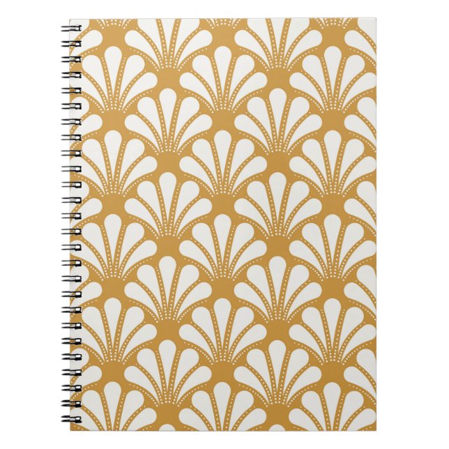 Art Deco Geometric Sea Shell Notebook (Front)