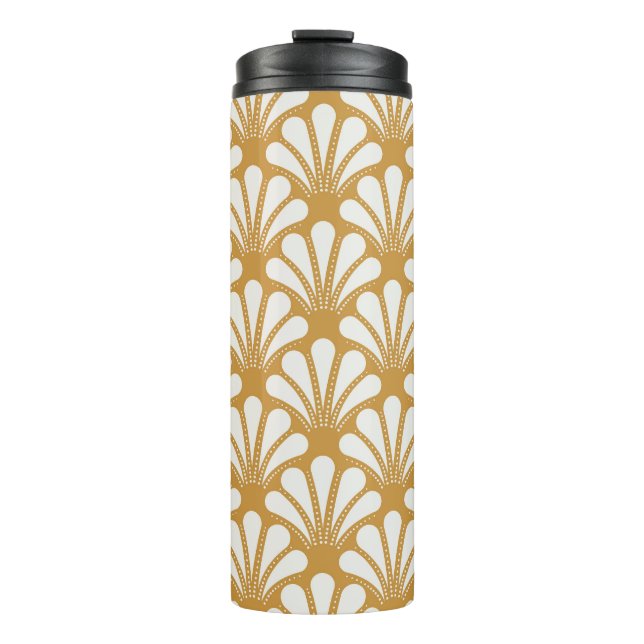 Art Deco Geometric Sea Shell Thermal Tumbler (Front)