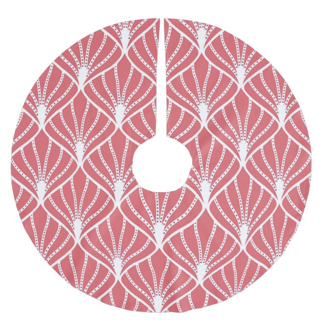 Art Deco, geometric seamless pattern. Brushed Polyester Tree Skirt (Front)