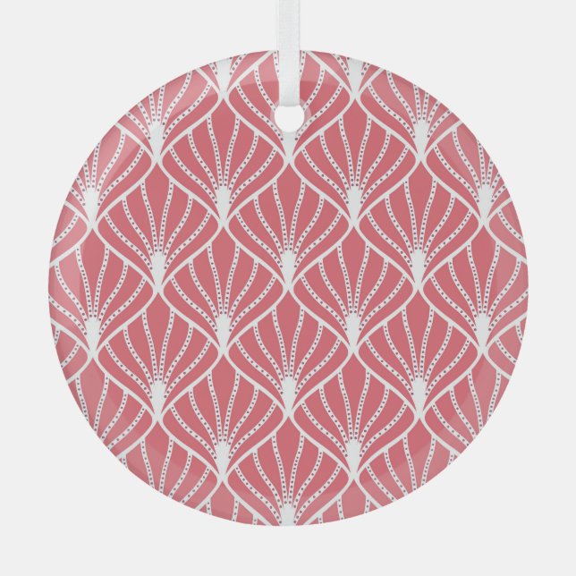 Art Deco, geometric seamless pattern. Glass Ornament (Front)