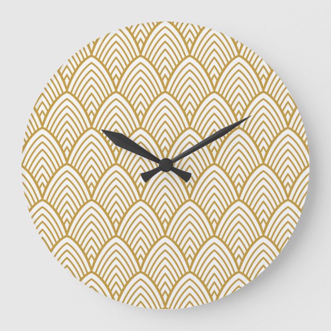 Art Deco geometric seamless pattern. Large Clock (Front)